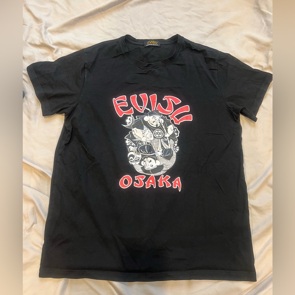 Evisu Black T Shirt Men’s Size XXL